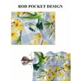thumbnail image 6 of Forsythia Flowers 2 Panel Kitchen Curtains for Small Windows, Spring Yellow Floral Hummingbird Blue Plaid Bathroom Tier Curtain, Short Window Treatment for Bedroom/Living Room 55"x24", 6 of 6