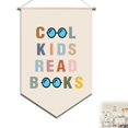 thumbnail image 1 of Cool Kids Read Books Boho Classroom Decor, Minimalism Reading Corner, Natural and Fresh Design Kids Room Library Wall Decor, 1 of 7