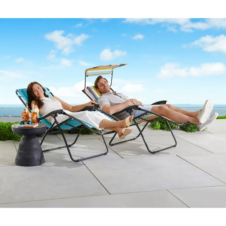 BrylaneHome Outdoor Zero Gravity Lawn Chair Foldable Patio Recliner Anti Gravity Lounge Chair w Pillow for Outdoor Camp Poolside Backyard Beach 250 Lb Capacity Walmart