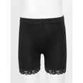 thumbnail image 4 of Xnihocha 6 Packs Girls Lace Trim Dance Safety Shorts Active Bike Shorts Under Dress Undershorts Black 3-4, 4 of 7