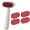 Red, variant on Double-Sided Foot Scraper for Callus Removal, Dual Action Pedicure Rasp and Scrubber for Dry Hard Skin, Stainless Steel Pedicure Feet File Tool with Replaceable Head for Cracked Heels & Corns