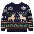thumbnail image 2 of Toddler Christmas Sweater Boy Girl Kids Long Sleeve Christmas Pullover Sweatshirt Warm Crewneck Winter Clothes, 2 of 10