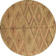 thumbnail image 1 of Ahgly Company Indoor Round Southwestern Brown Country Area Rugs, 3' Round, 1 of 4