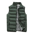 thumbnail image 3 of FAHUOMU Men's Outdoor Casual Full Zipper Stand Collar Padded Vest Coats Winter Warm Padded Puffer Vest Sleeveless Jacket, 3 of 6