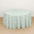 thumbnail image 3 of Efavormart Dusty Sage Green Floral Polyester Round Tablecloth - 120", 3 of 9