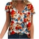 thumbnail image 1 of Camisetas con estampado floral con cuello en V para mujer Blusas femeninas cómodas a la moda Tops OAVQHLG3B Store  lin121212, 1 of 4
