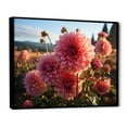 thumbnail image 2 of Designart "Dahlia landscape Sunrise II" Floral Floater Framed Wall Art Print, 2 of 7