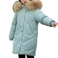 thumbnail image 2 of Generic Childrens Coat Girls Fashion Kids Boys Thick Coats Padded Winter Jacket Clothes 2024 for Simplicity Cozy Casual (8-9 Years,Green), 2 of 5