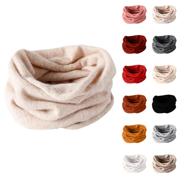 Resicozy Womens Pashmina Loop Scarfs Warmer Fashion Cold Neck Gaiter Soft Scarf Winter Solid Color Scarfs Complexion 16 In