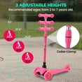 thumbnail image 3 of Hurtle Mini Kickboard Scooter for Kids - Height Adjustable 25''-28'', Lightweight 3-Wheel with LED Light-up Wheels, Anti-Slip,Indoor/Outdoor Fun, Micro Scooters for Ages 2-5 (Watermelon), 3 of 7