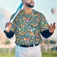 thumbnail image 4 of Fotbe Foxes and Birds in Forest Baseball Jersey Shirt for Men and Women, Casual Short Sleeves Button Down T-Shirt-3X-Large, 4 of 9