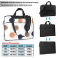 thumbnail image 6 of YFYANG 14 inch Universal Laptop Bag Oxford Cloth Laptop Sleeve, Multi-functional Vintage Brown Circular Lines Notebook Computer Messenger Bag Handbag, 6 of 8