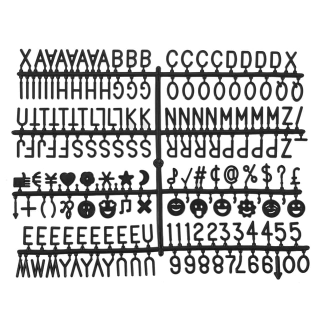 Uxcell Felt Letter Board Letters Numbers Symbols 3/4 inch Black Alphabet Message Board Changeable