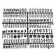 thumbnail image 1 of Tablero de letras de fieltro Uxcell Letras Números Símbolos 3/4 de pulgada Tablero de mensajes negro intercambiable, 1 of 6