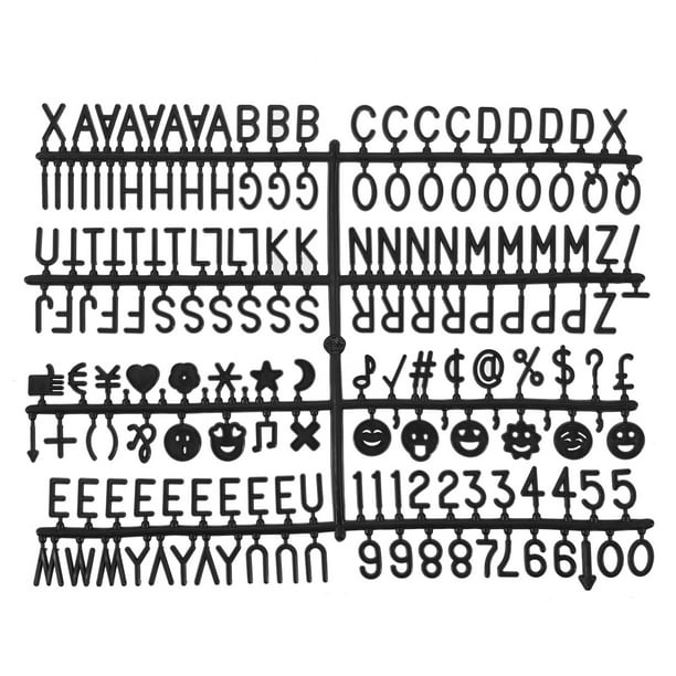 Tablero de letras de fieltro Uxcell Letras Números Símbolos 3/4 de pulgada Tablero de mensajes negro intercambiable
