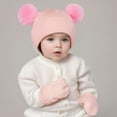 thumbnail image 2 of Huowey Warm Caps Girl Boy Hooded Winter Scarf Kid Hat Cap Scarf Knit Baby Baby Care, 2 of 5