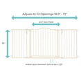 thumbnail image 3 of Puerta para bebés Deluxe Décor de 72" de ancho para Toddleroo de North States: puerta de seguridad resistente que se maneja con una sola mano. Puerta para bebés extra ancha. Montaje de hardware. Se ad, 3 of 5