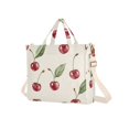 thumbnail image 7 of FORMRS Womens Corduroy Tote Bag Crossbody Shoulder Handbag with Pocket, Beige Cherry, 7 of 7