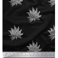 thumbnail image 1 of Soimoi Rayon Fabric Leaves Block Print Fabric by The Yard 56 Inch Wide, 1 of 5