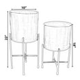 thumbnail image 4 of Tall Metal Floor Flower Planter Holder with Stand, Modern Decorative Floor Flower Holder, Perfect for Your Entryway,, 4 of 5