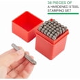 thumbnail image 4 of 36 Pcs 3mm Letter and Number Metal Stamp Set Alphabet A-Z and Number 0-9 Iron Lowercase Stamps Punch Press Tool for Imprinting, 4 of 8