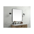 thumbnail image 3 of Soft corner metal square mirror 42x42 inch in Black, 3 of 9
