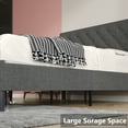 thumbnail image 6 of 4 Ever Winner Queen Size Bed Frame, Upholstered Platform Bed with Headboard, Button Tufted Headboard, Gray, 6 of 7