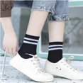thumbnail image 2 of CoCoMangos Retro Striped Athletic Socks for Women Casual Cotton Ankle Socks Women 4 Pairs, 2 of 7