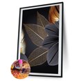 thumbnail image 2 of Diamante pintura 5D taladro redondo completo mosaico DIY negro oro flores Kit arte decoración Hugtrwg Para estrenar, 2 of 9