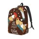 thumbnail image 1 of Disketp Rooster And Chicken print Canvas Backpack Lightweight Travel Daypack Student Rucksack Laptop Backpack-, 1 of 5