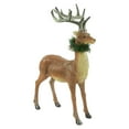 thumbnail image 4 of Northlight Standing Glittered Reindeer with Pine Neck Wreath Christmas Decoration - 15.5", 4 of 5