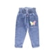 thumbnail image 1 of Odeerbi 2-6 Años Niñas Pantalón Vaquero Estampado Con Cintura Elástica Pantalón Vaquero Con Bolsillo, 1 of 3