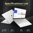 thumbnail image 3 of HP 17.3" FHD IPS Business Laptop, Intel i5-1334U, 16GB RAM, 672GB Storage (512GB SSD+160GB Docking Station Set), Intel Graphics, Full-Size Keyboard, Fingerprint Reader,Wi-Fi 6,Windows 11 Pro,Silver, 3 of 9