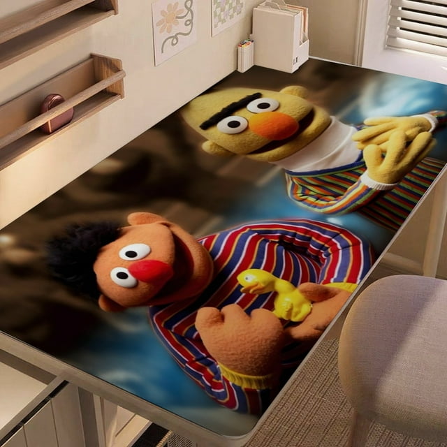 Bert alfombrilla de escritorio/mesa extra-grande con base antideslizante de cuero y diseño temático; versátil para escritorios de ordenador, mesas de comedor, etc.40*60cm