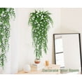 thumbnail image 5 of RECUTMS Artificial Hanging Plants Fake Hanging Plant Faux Eucalyptus Leaf Greenery Vine Outdoor Home Garden Decor(White), 5 of 8