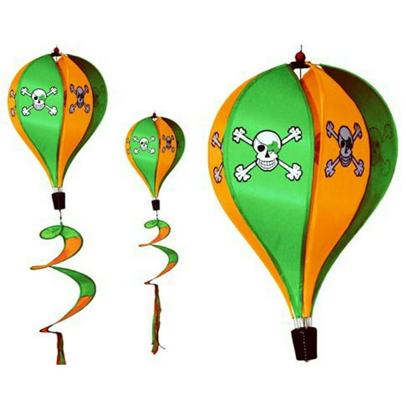 Flappin' Flags Pirate Irish Hot Air Balloon Garden Spinner 33 in - Blarney Bones