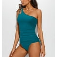 thumbnail image 2 of Enjoytime Women's one Piece Swimsuit Solid Color one Shoulder Swimwear Sexy Monokini Bathing Suit for Women, 2 of 3