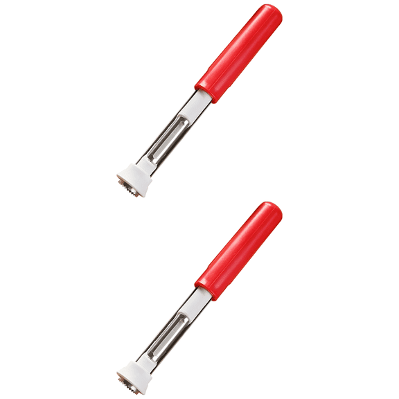 2 Pcs Corer, 2 in 1 Corer and Peeler Tool, Stainless Steel Pear Corers, Multi-Purpose Fruit Core Remover, Retractable Fruit Core Remover with Ergonomic Handle