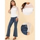thumbnail image 2 of INSPIRE CHIC Top De Blusa De Punto Con Volantes Y Cuello Alto De Manga Larga Transparente De Malla De Puntos Para Mujer Blanco XL, 2 of 4