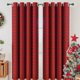 thumbnail image 1 of Christmas Curtains Holiday Decorations Polyester Window Treatments for Living Room Bedroom Festive Seasonal Home Decor with Rod Pocket, 1 of 6