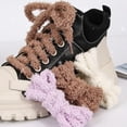 thumbnail image 7 of 1 Pair Puffy Round Shoe Laces,Soft Fuzzy Fluffy Shoelaces,10mm Cute Plush Shoe Strings for Boots,Sneakers,Casual Shoes, 7 of 7