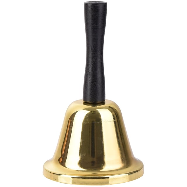 Campana de mano Campana de té de metal Campana de servicio Campana de mano dorada Campana de mano pequeña para escuela para adultos Sailing Electrónica