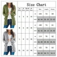 thumbnail image 2 of Women's Long Sleeve Twist Cable Knit Sweater ALS Supplies Open Front Cardigan Coat Button Loose Outerwear with Pockets, 2 of 7