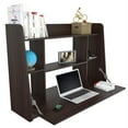 thumbnail image 3 of Pemberly Row Bureau Flottant Mural Contemporain en Espresso, 3 of 6