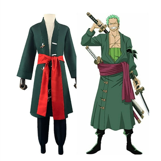 One Piece Roronoa Zoro Cosplay Costume for Man Anime Outfit Halloween ...