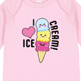 thumbnail image 4 of Inktastic I Love Ice Cream with Cute Ice Cream Cone Boys or Girls Long Sleeve Baby Bodysuit, 4 of 5