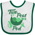thumbnail image 3 of Inktastic Two Peas in a Pod with Faces Boys or Girls Baby Bib, 3 of 4