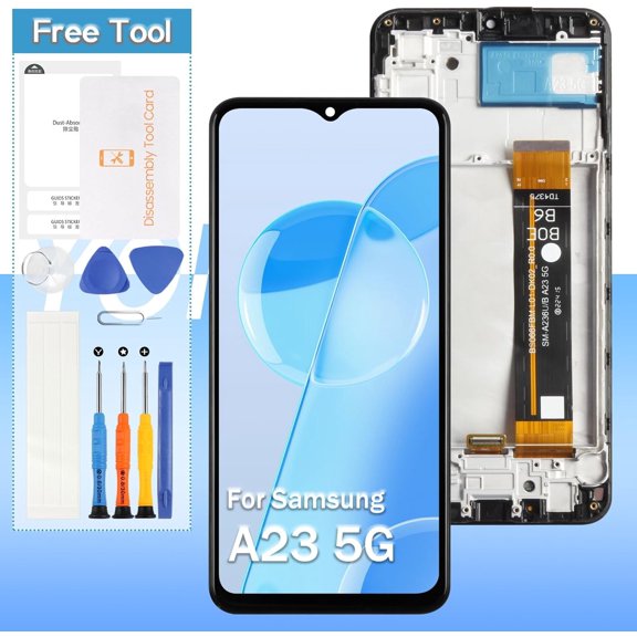 Screen Replacement for Samsung Galaxy A23 5G SM-A236E, SM-A236U, SM-A236U1, SM-A236B LCD Display Touch Digitizer Assembly with Frame(Not for A235 / A236V)