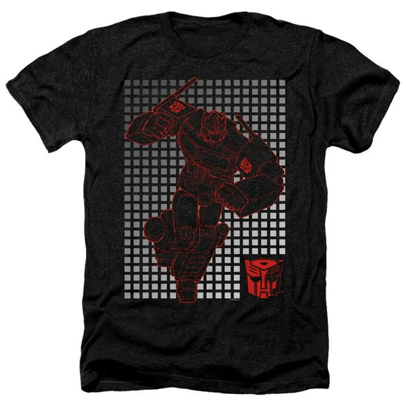Transformers - Optimus Grid - Heather Short Sleeve Shirt - Large
