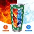 thumbnail image 6 of Fotbe Snowflake Pattern 20 oz Tumbler Stainless Steel Vacuum Insulated Coffee Ice Cup Double Wall Travel Flask Leak-proof Coffee Cup-Straw Three-piece Set, 6 of 8